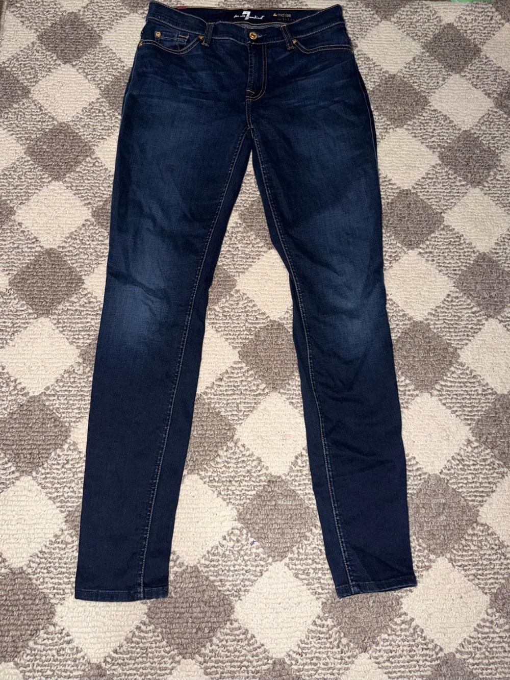 7 For All Mankind Dark Indigo Skinny Jeans